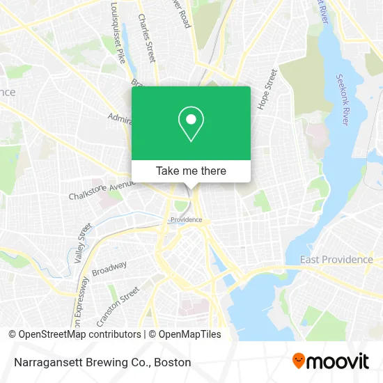 Narragansett Brewing Co. map