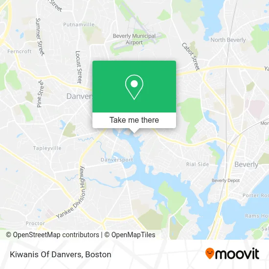 Kiwanis Of Danvers map