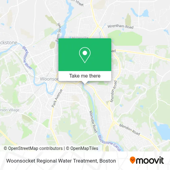 Woonsocket Regional Water Treatment map
