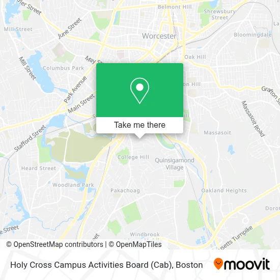 Holy Cross Campus Activities Board (Cab) map