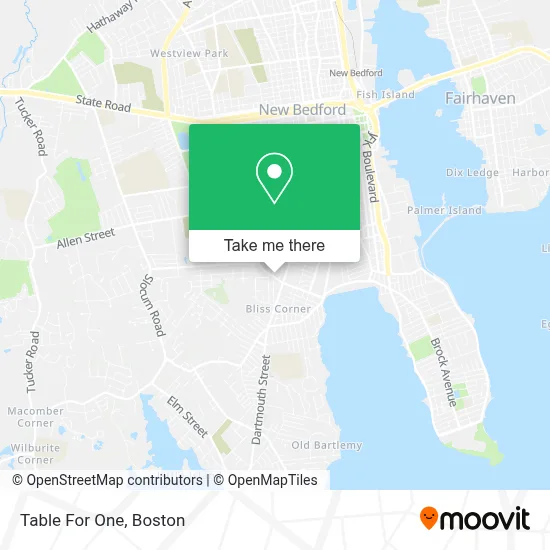 Table For One map