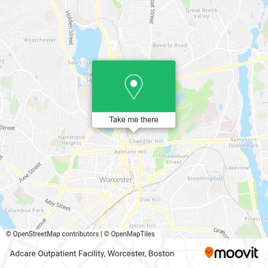 Adcare Outpatient Facility, Worcester map