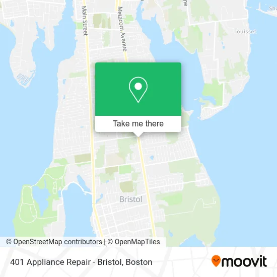 401 Appliance Repair - Bristol map