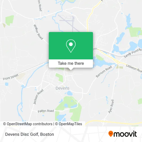 Devens Disc Golf map