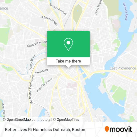 Better Lives Ri Homeless Outreach map
