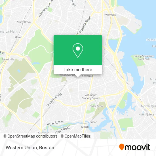 Western Union map
