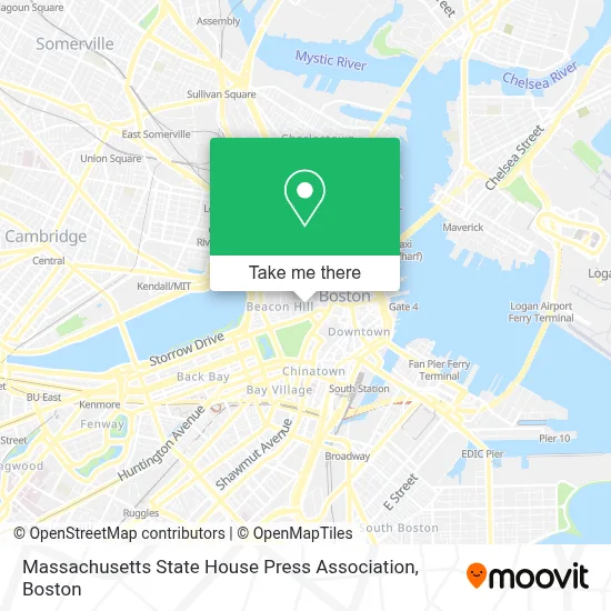 Massachusetts State House Press Association map
