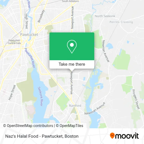 Naz's Halal Food - Pawtucket map