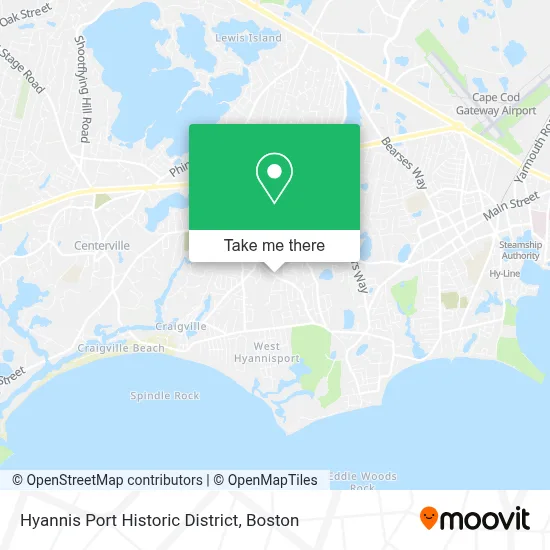Hyannis Port Historic District map