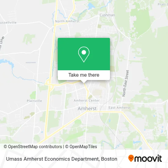 Umass Amherst Economics Department map