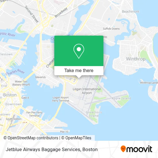 Jetblue Airways Baggage Services map
