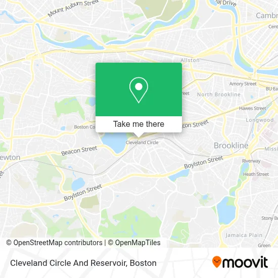 Cleveland Circle And Reservoir map