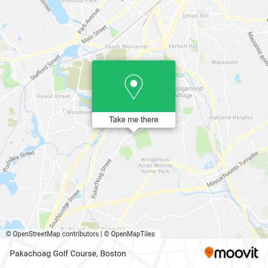 Pakachoag Golf Course map