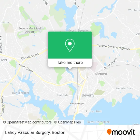 Lahey Vascular Surgery map