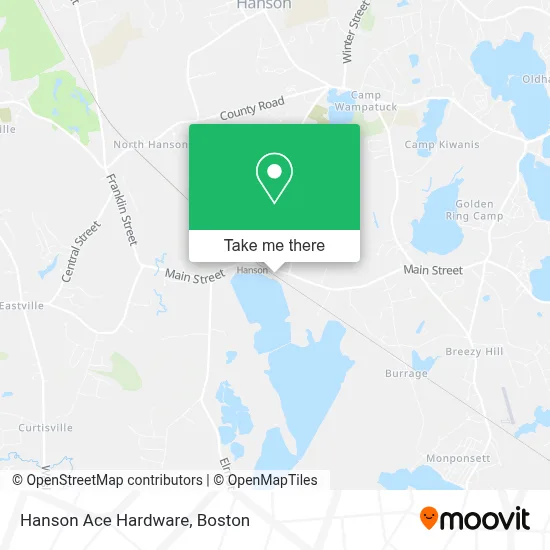 Hanson Ace Hardware map
