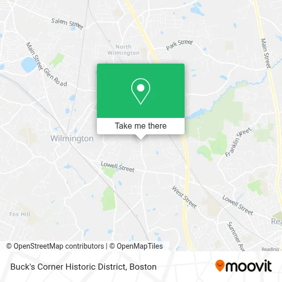 Buck's Corner Historic District map