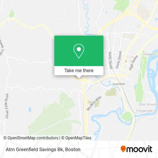 Atm Greenfield Savings Bk map