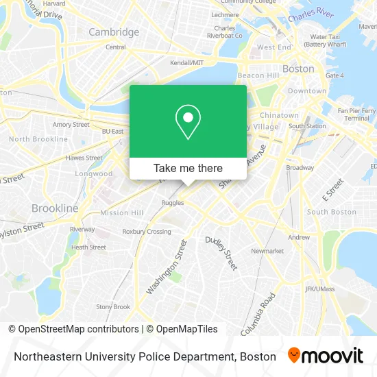 Northeastern University Police Department map