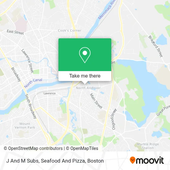 J And M Subs, Seafood And Pizza map