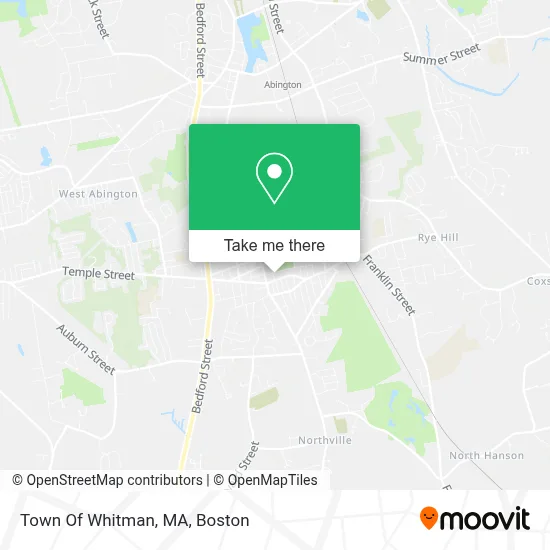 Town Of Whitman, MA map