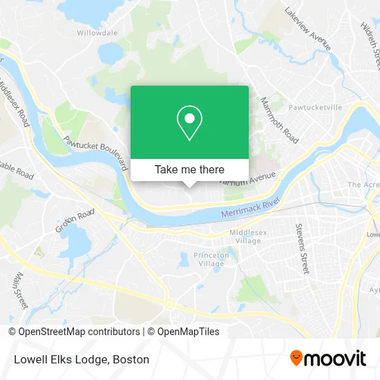 Lowell Elks Lodge map