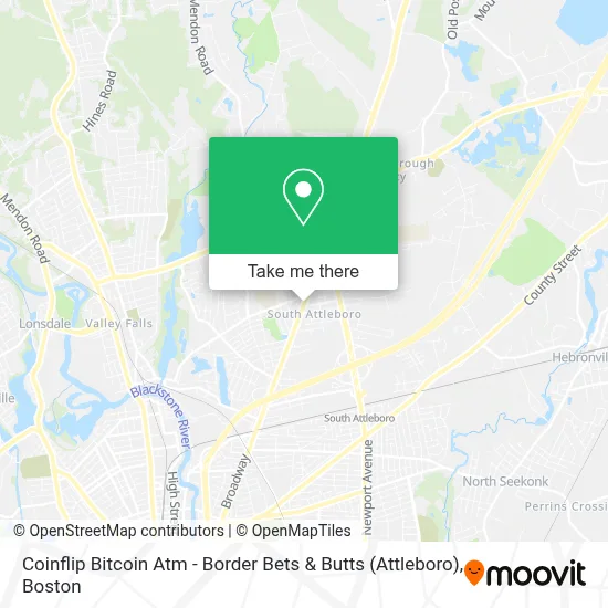 Coinflip Bitcoin Atm - Border Bets & Butts (Attleboro) map