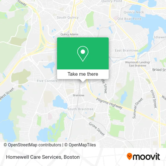 Homewell Care Services map