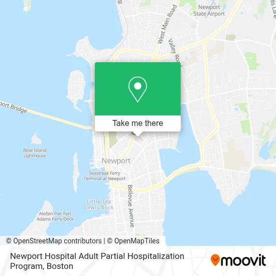 Newport Hospital Adult Partial Hospitalization Program map