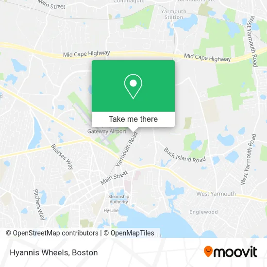 Hyannis Wheels map