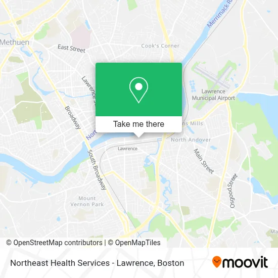 Northeast Health Services - Lawrence map