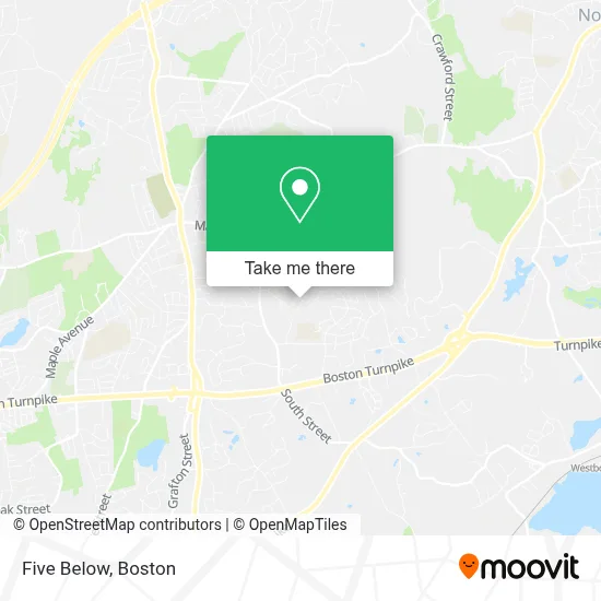 Five Below map