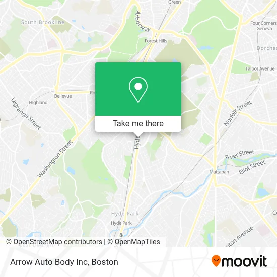 Arrow Auto Body Inc map