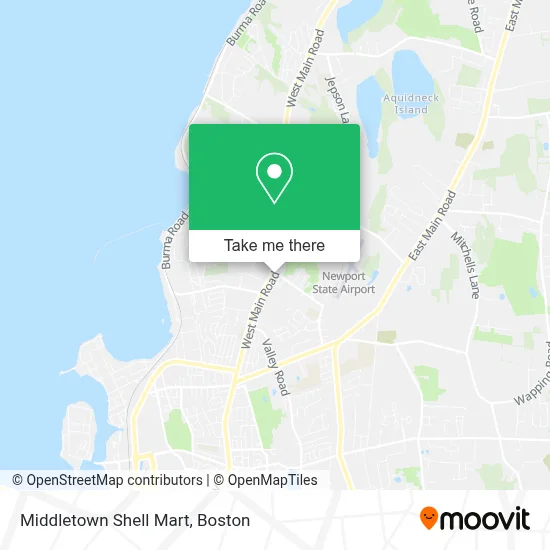 Middletown Shell Mart map