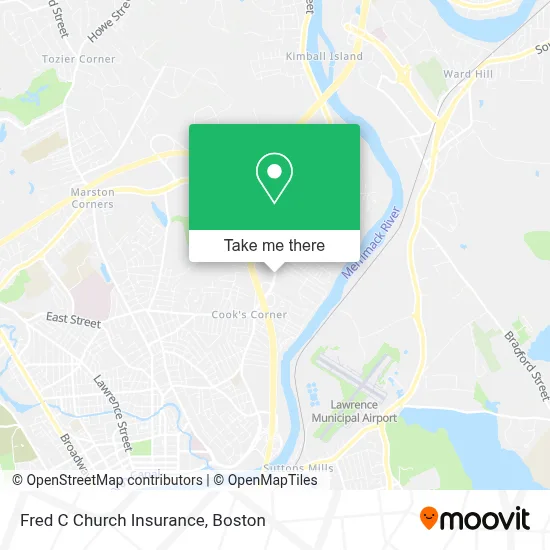 Fred C Church Insurance map