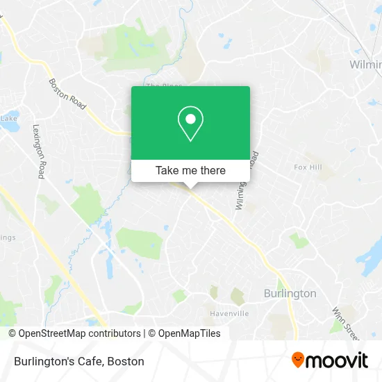 Burlington's Cafe map