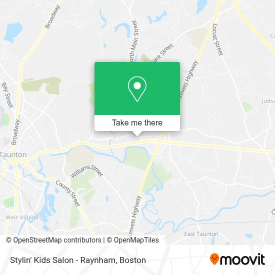 Stylin' Kids Salon - Raynham map