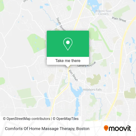 Comforts Of Home Massage Therapy map