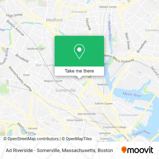 Ad Riverside - Somerville, Massachusetts map
