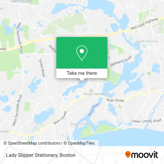 Lady Slipper Stationery map