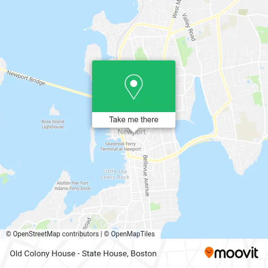 Old Colony House - State House map
