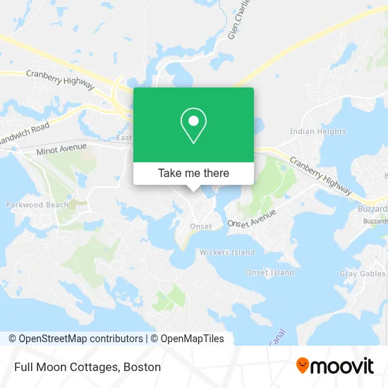 Full Moon Cottages map