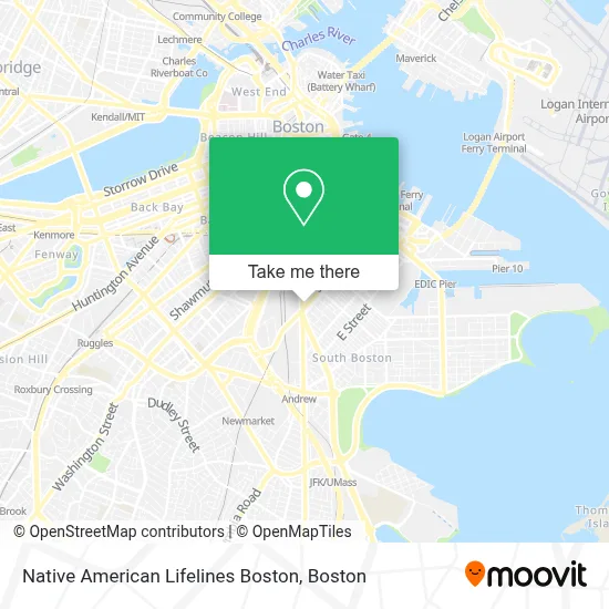 Native American Lifelines Boston map