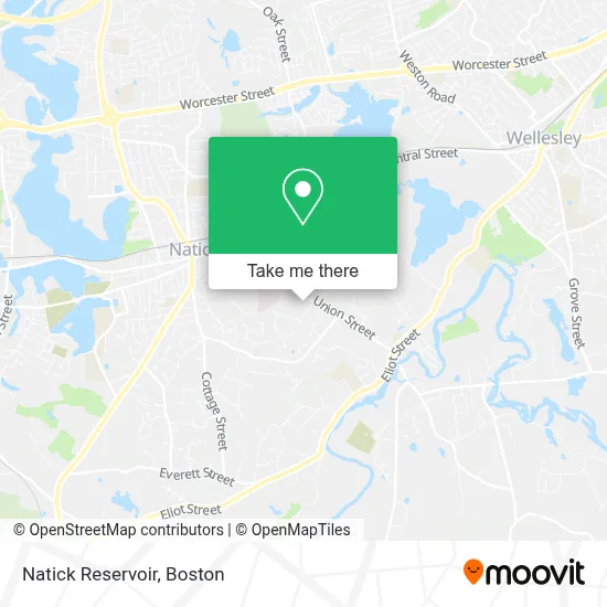 Natick Reservoir map