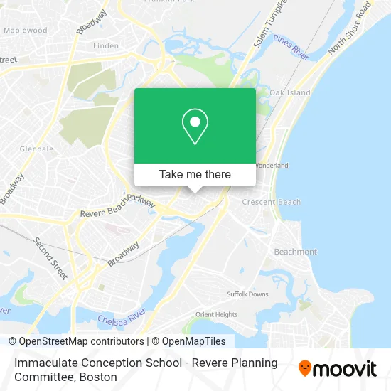 Immaculate Conception School - Revere Planning Committee map