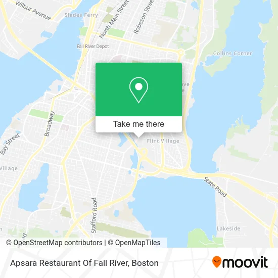 Apsara Restaurant Of Fall River map