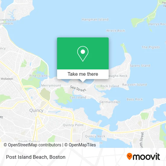 Post Island Beach map