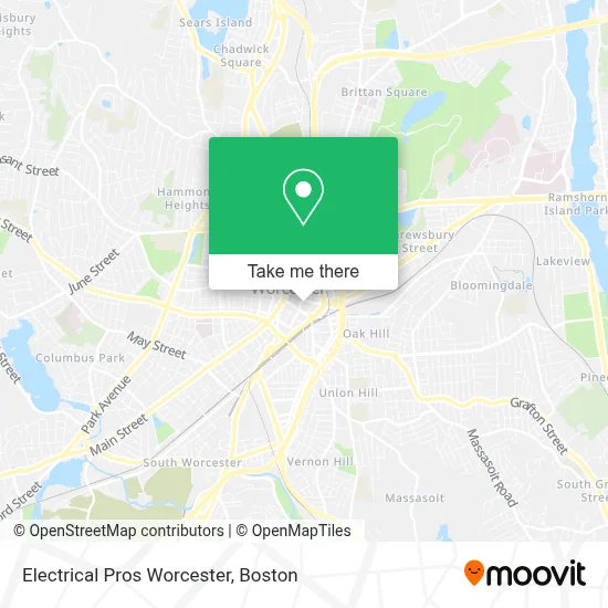 Electrical Pros Worcester map
