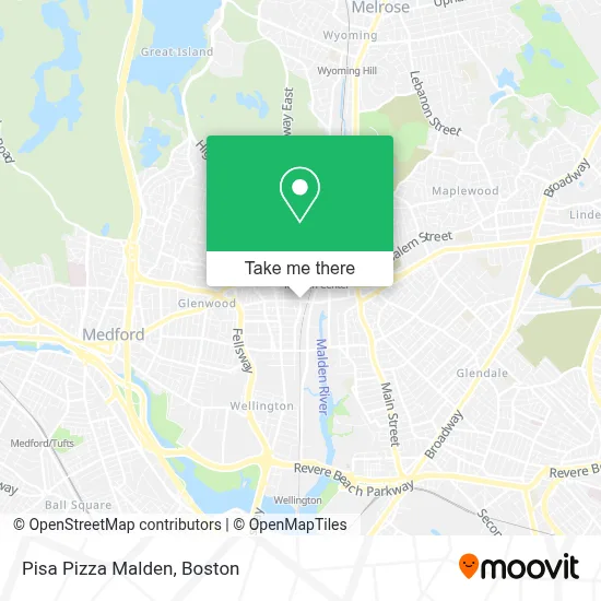 Pisa Pizza Malden map