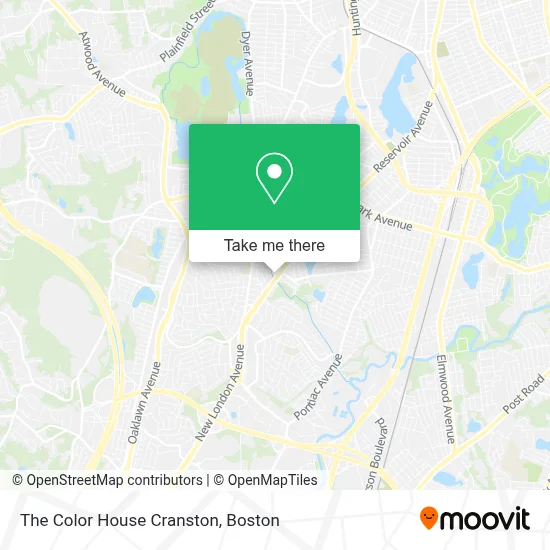 The Color House Cranston map