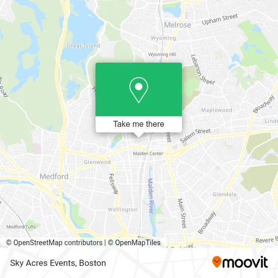 Sky Acres Events map